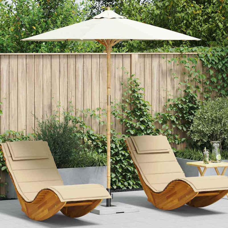 Chargez l'image dans la visionneuse de la galerie, Vidaxl tuinparasol crème wit ø 270 x 260 cm bamboe