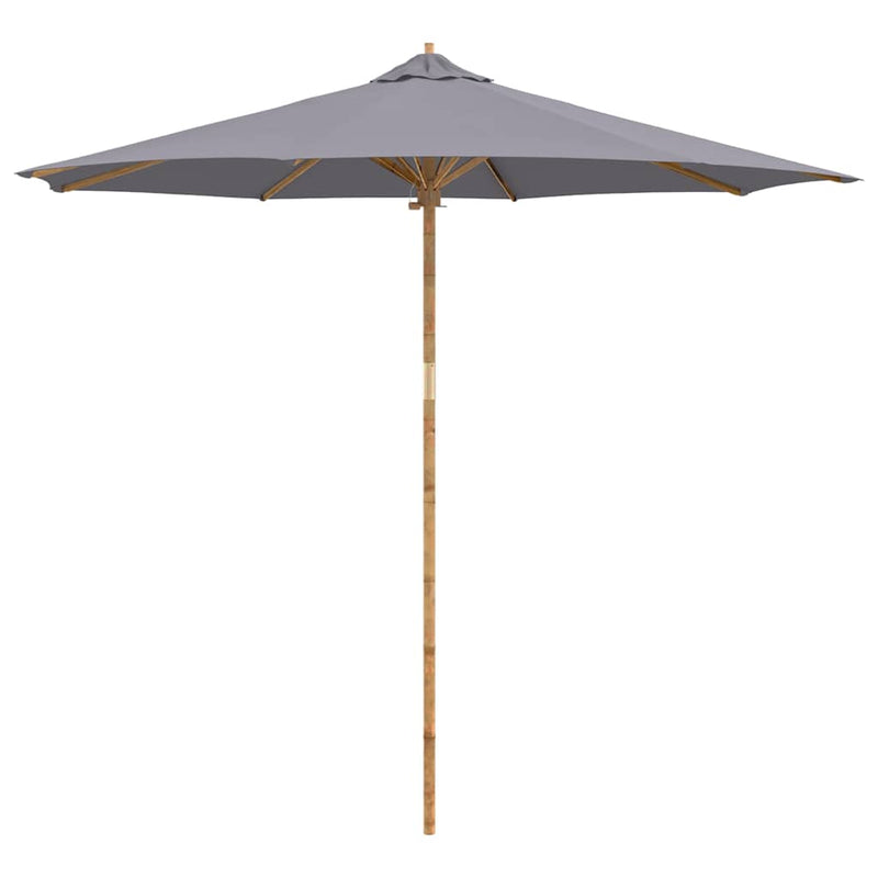 Afbeelding laden in galerijviewer, Vidaxl tuinparasol donkergrijs ø 270 x 260 cm bamboe