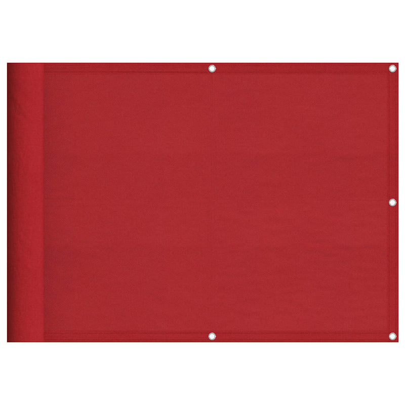 Afbeelding laden in galerijviewer, Vidaxl balkonscherm rood 75x1000 cm 100% polyester oxford