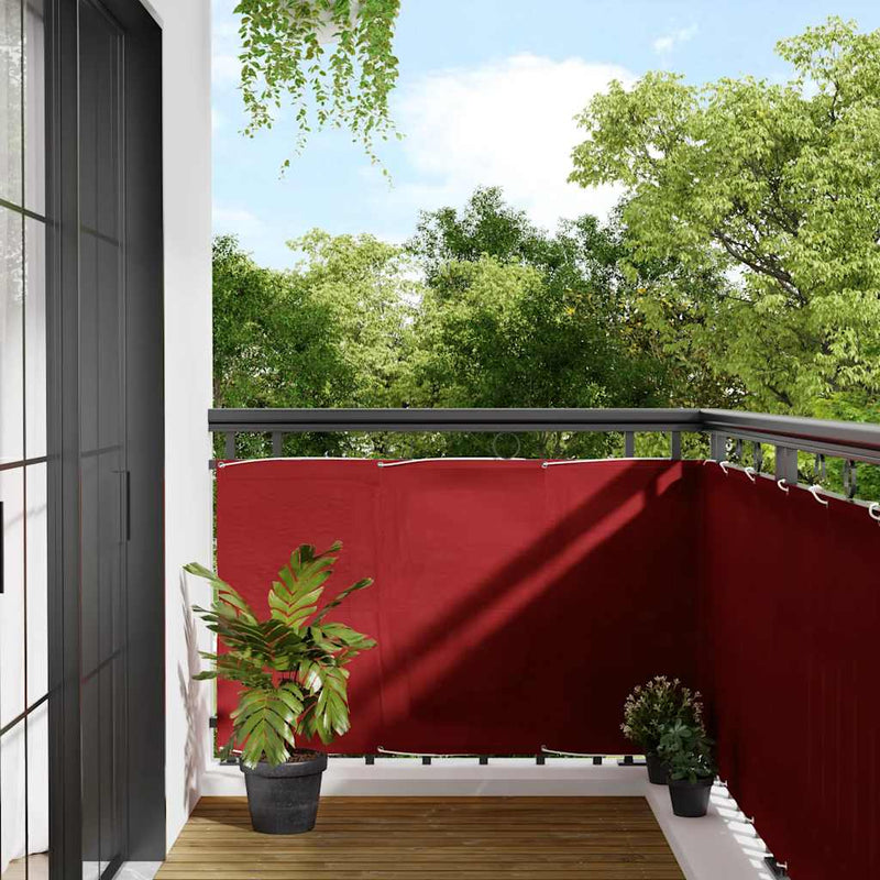 Afbeelding laden in galerijviewer, Vidaxl balkonscherm rood 90x800 cm 100% polyester oxford