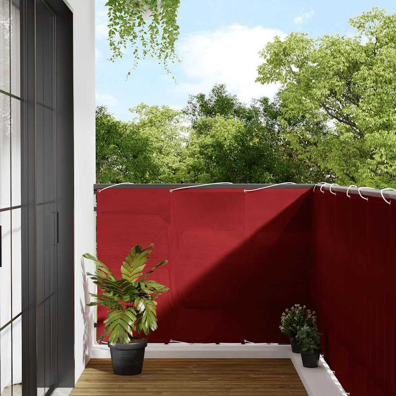Afbeelding laden in galerijviewer, Vidaxl balkonscherm rood 120x700 cm 100% polyester oxford