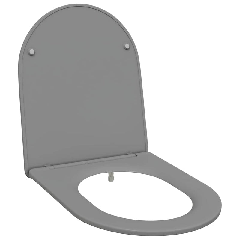 Afbeelding laden in galerijviewer, Vidaxl toiletzitting grijs 47 x 36 x 3,4 cm duroplast