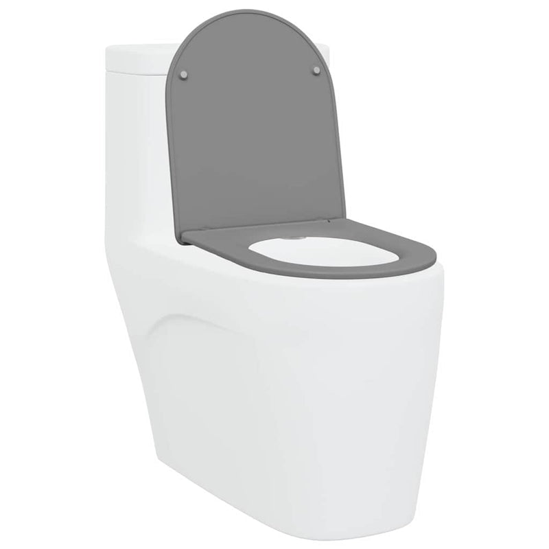 Afbeelding laden in galerijviewer, Vidaxl toiletzitting grijs 47 x 36 x 3,4 cm duroplast