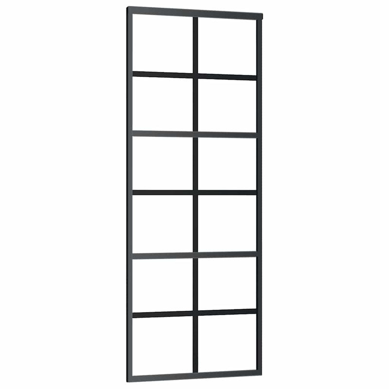 Afbeelding laden in galerijviewer, Vidaxl schuifdeur met beslag 76x205 cm esg-glas en aluminium
