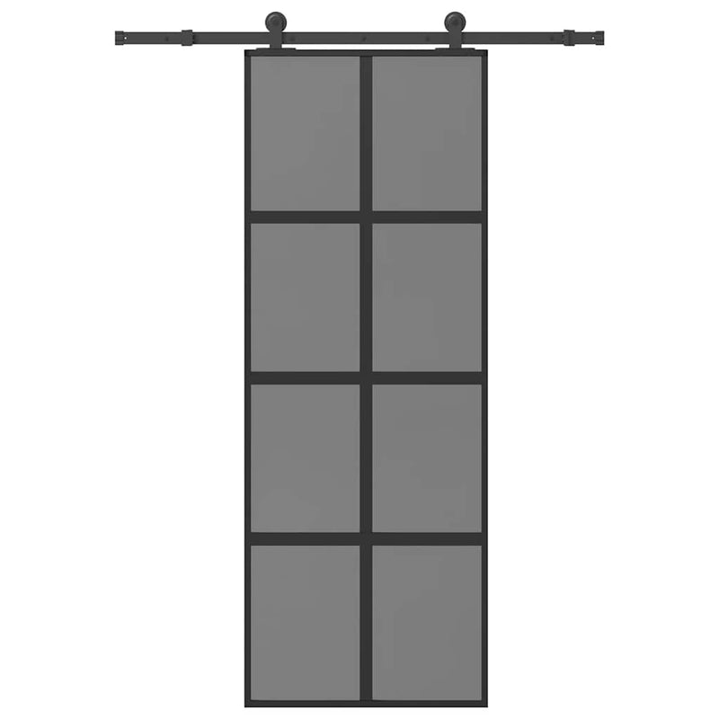 ギャラリービューアに画像をロードする, Vidaxl schuifdeur met beslag 76x205 cm gehard glas en aluminium