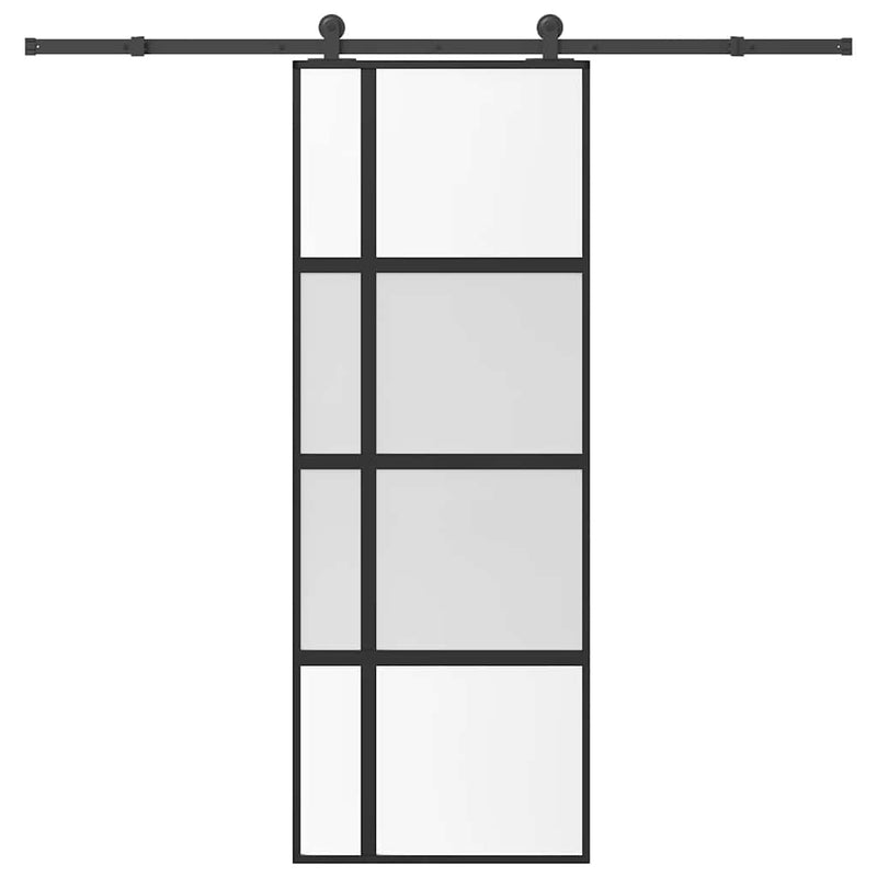 ギャラリービューアに画像をロードする, Vidaxl schuifdeur met beslag 76x205 cm gehard glas en aluminium
