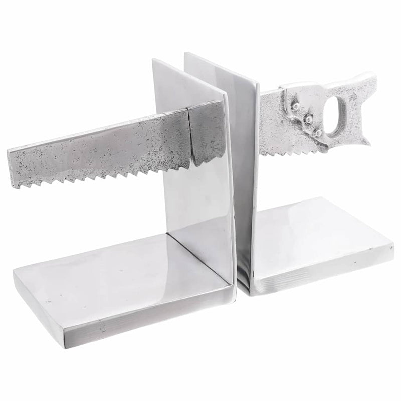 Afbeelding laden in galerijviewer, Vidaxl boekensteunen 2 pcs zilver 11 x 14 x 17,5 cm aluminium