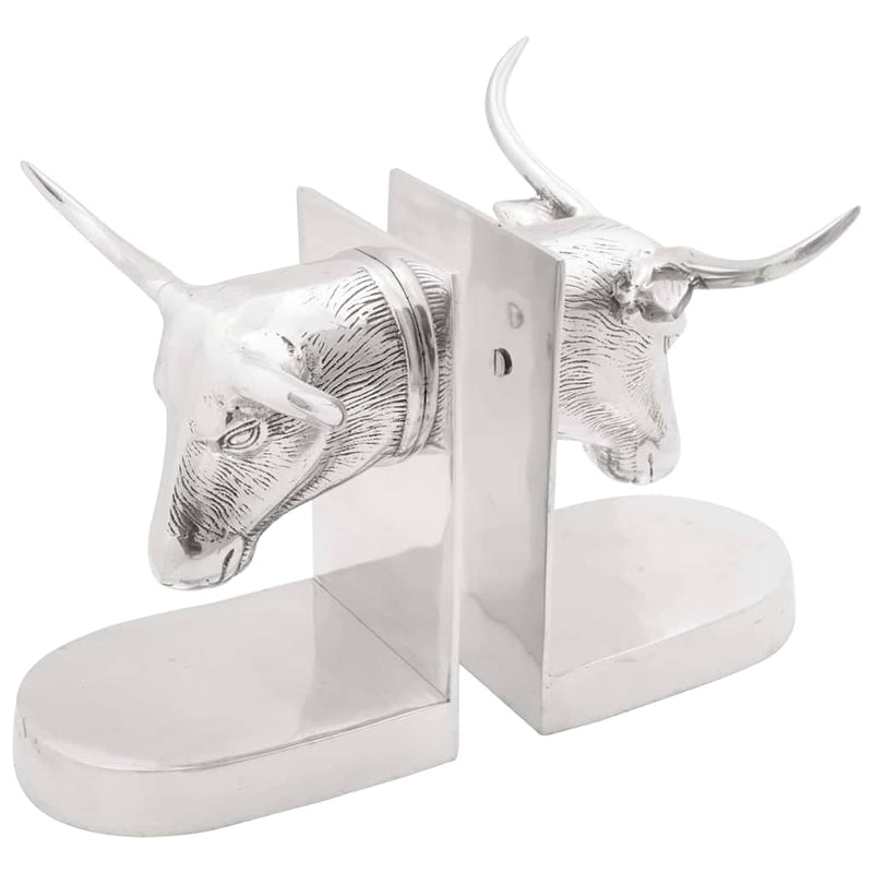 Afbeelding laden in galerijviewer, Vidaxl boekensteunen 2 pcs zilver 21,5 x 15,5 x 20 cm aluminium