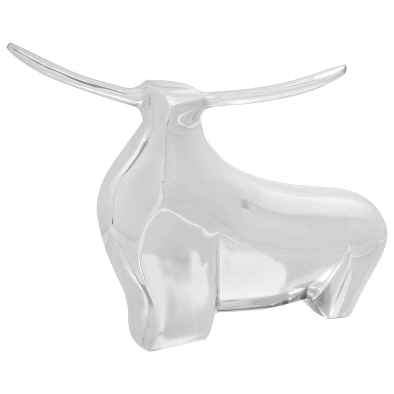 ギャラリービューアに画像をロードする, Vidaxl stierensculptuur zilver 37 x 44 x 17 cm aluminium