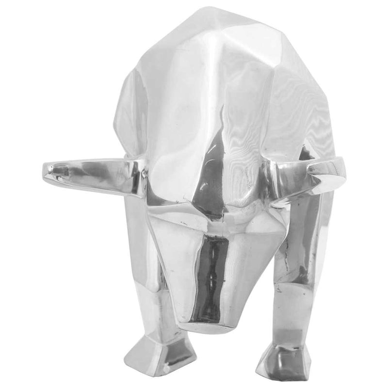 Chargez l'image dans la visionneuse de la galerie, Vidaxl stierensculptuur zilver 74 x 23 x 39 cm aluminium