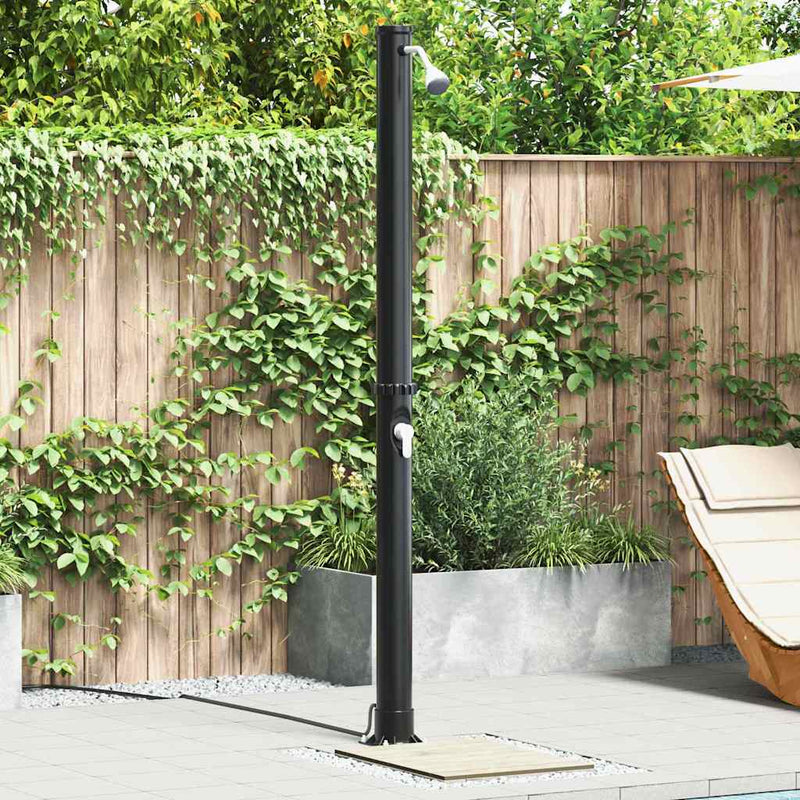 ギャラリービューアに画像をロードする, Vidaxl buitenzonne-douche zwart 217 cm pvc en aluminium