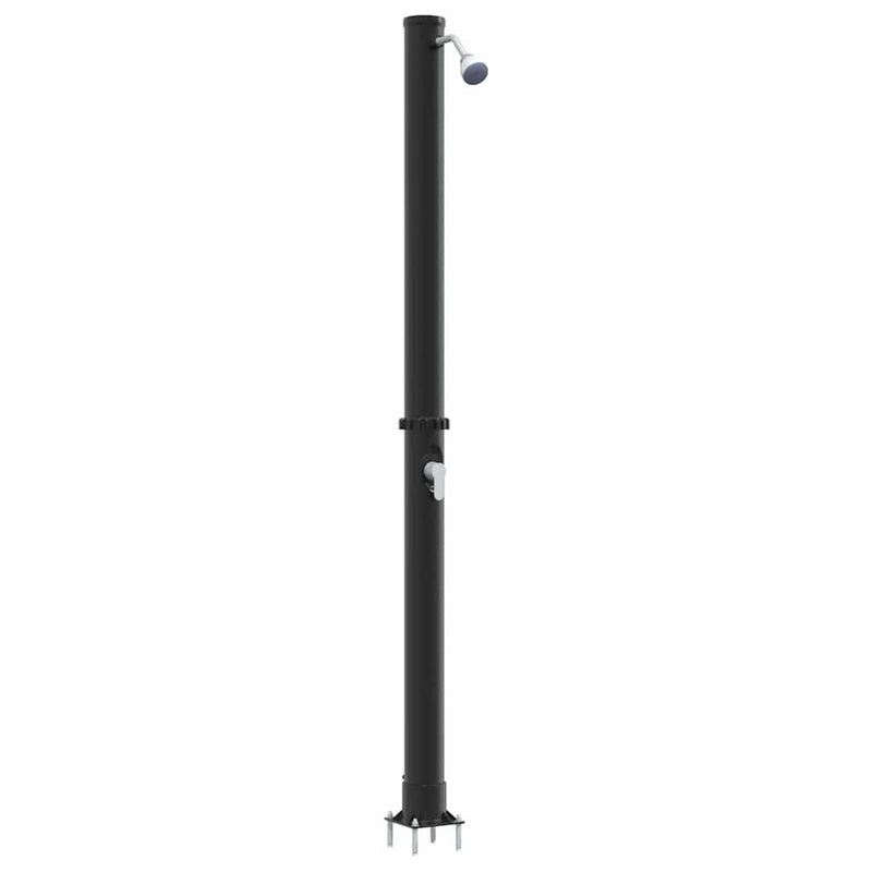 ギャラリービューアに画像をロードする, Vidaxl buitenzonne-douche zwart 217 cm pvc en aluminium