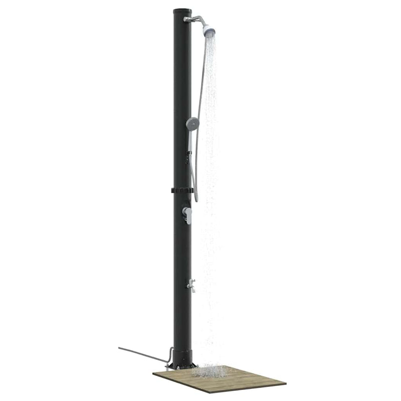 ギャラリービューアに画像をロードする, Vidaxl buitenzonne-douche zwart 217 cm pvc en aluminium
