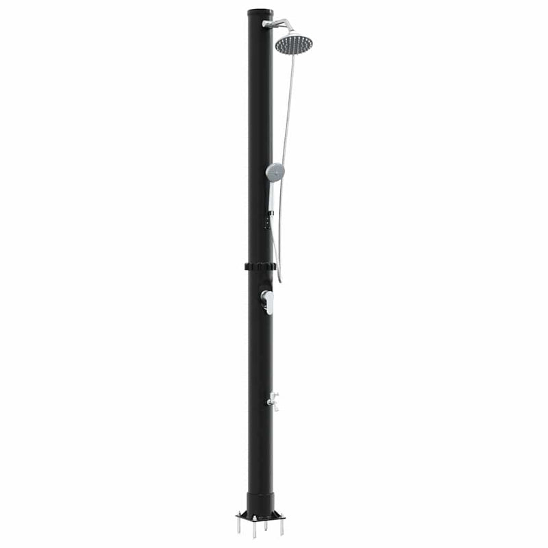 ギャラリービューアに画像をロードする, Vidaxl buitenzonne-douche zwart 217 cm pvc en aluminium