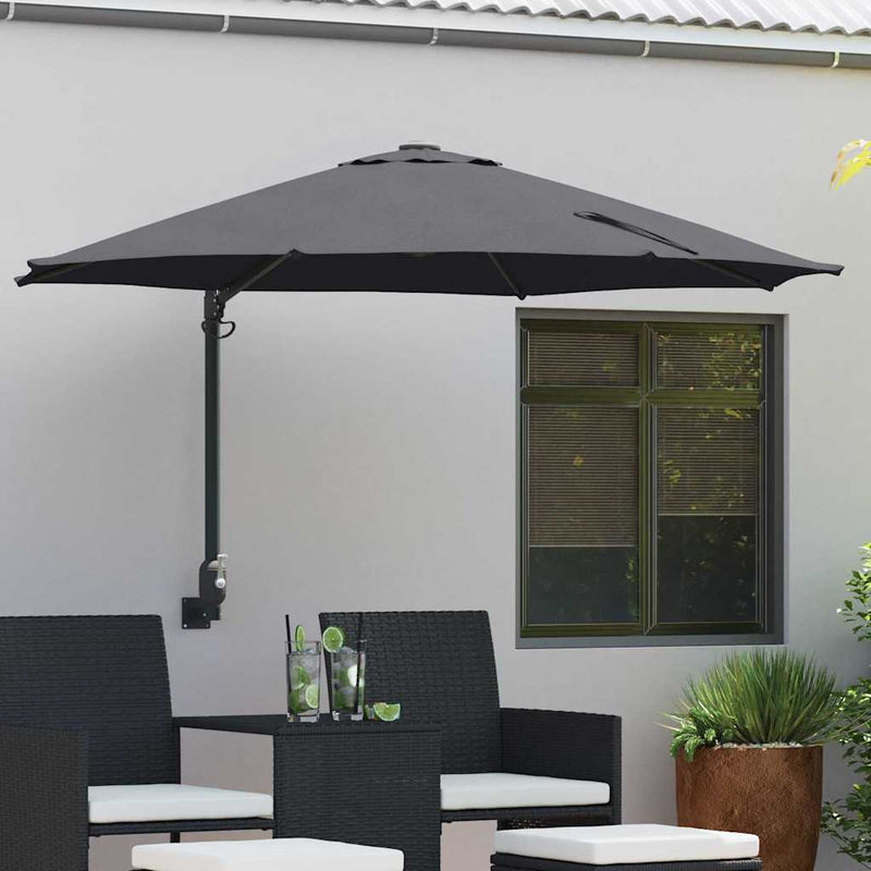 ギャラリービューアに画像をロードする, Vidaxl tuinparasol antraciet 248 x 248 x 148 cm polyester en staal