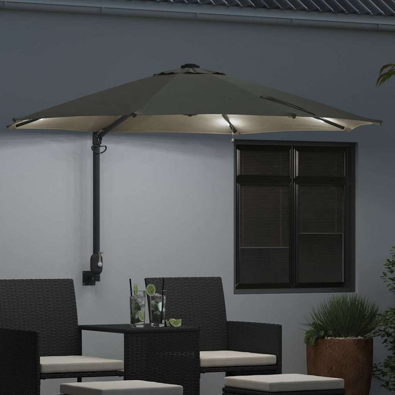 Chargez l'image dans la visionneuse de la galerie, Vidaxl tuinparasol zand 248 x 248 x 148 cm polyester en staal