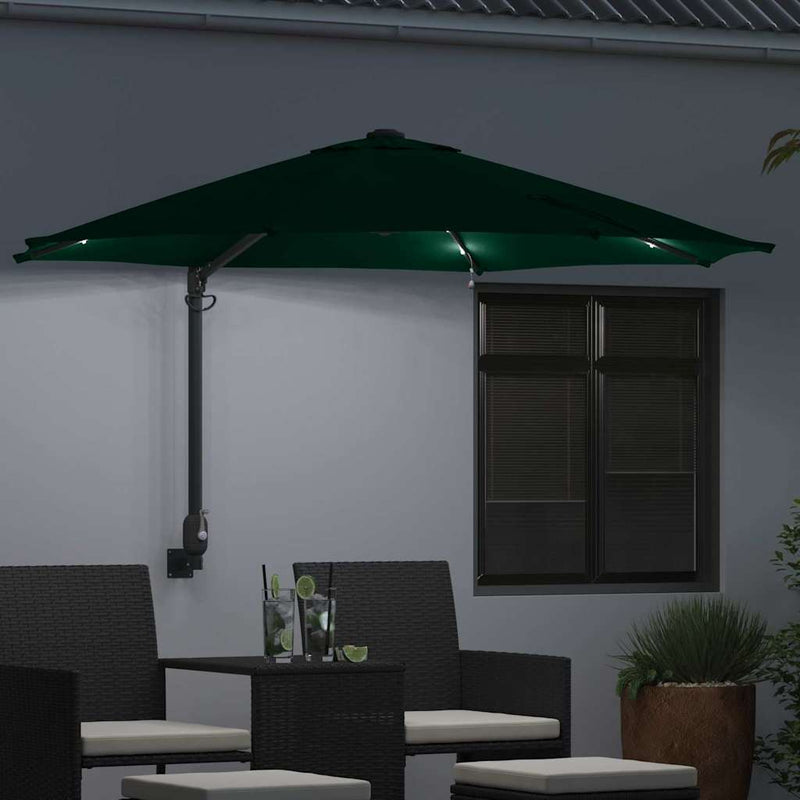 ギャラリービューアに画像をロードする, Vidaxl tuinparasol groen 248 x 248 x 148 cm polyester en staal