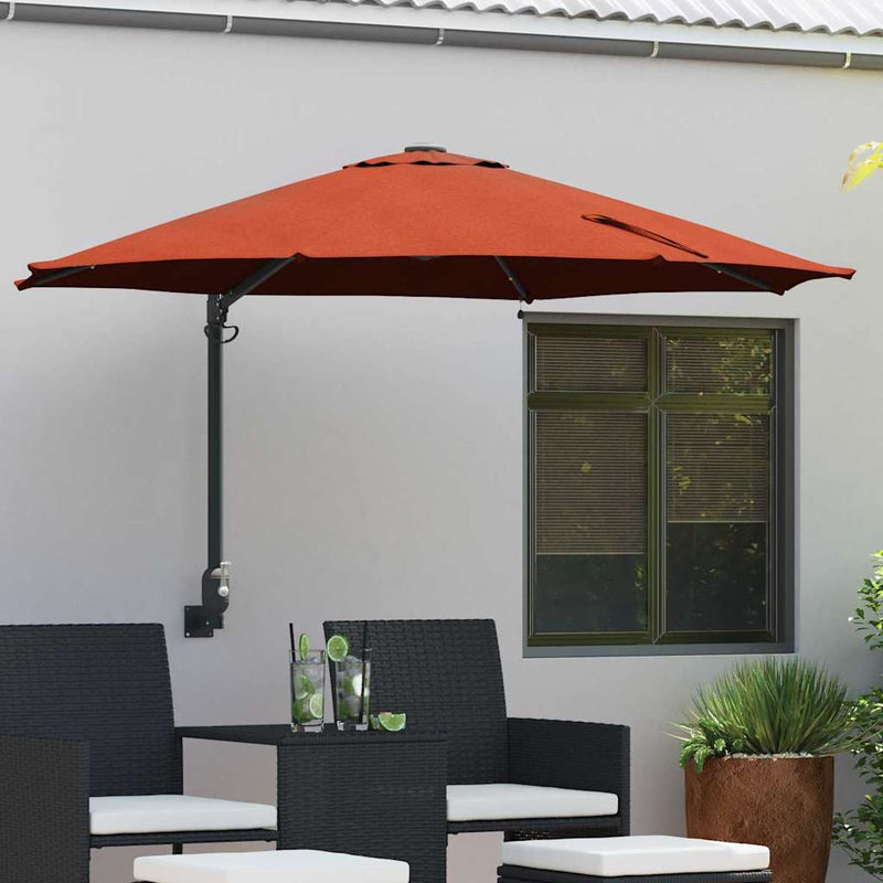 Chargez l'image dans la visionneuse de la galerie, Vidaxl tuinparasol terracotta 248 x 248 x 148 cm polyester en staal
