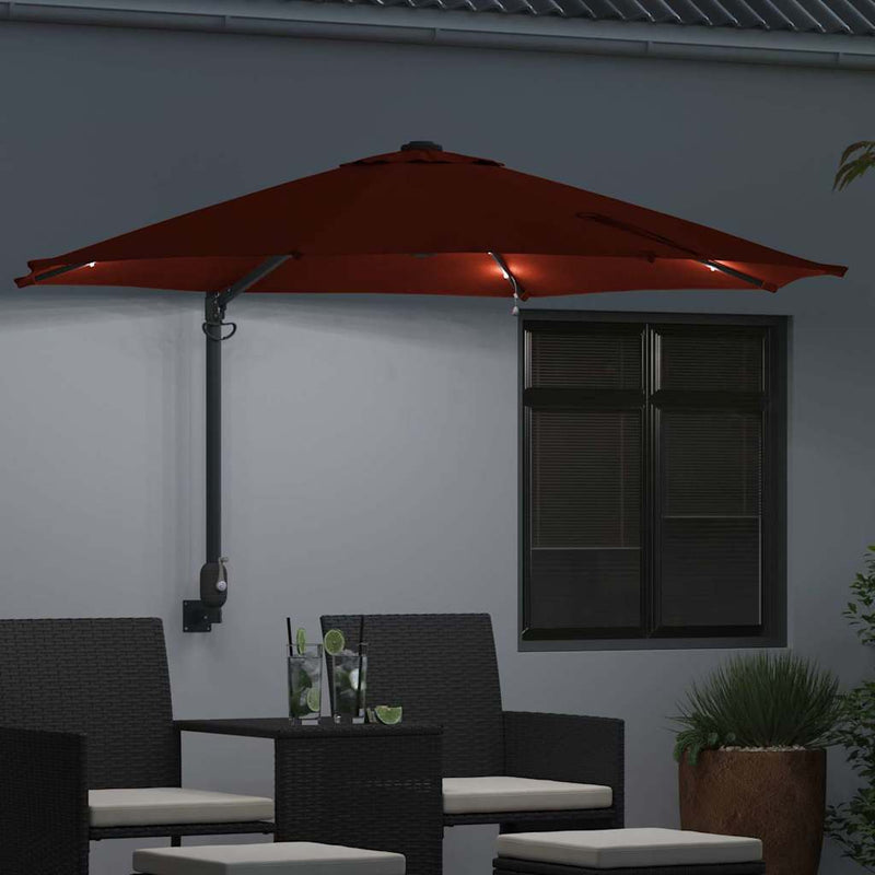 Chargez l'image dans la visionneuse de la galerie, Vidaxl tuinparasol terracotta 248 x 248 x 148 cm polyester en staal
