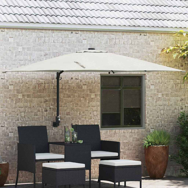 Chargez l'image dans la visionneuse de la galerie, Vidaxl tuinparasol zand 248,5 x 247,5 x 160 cm polyester en staal