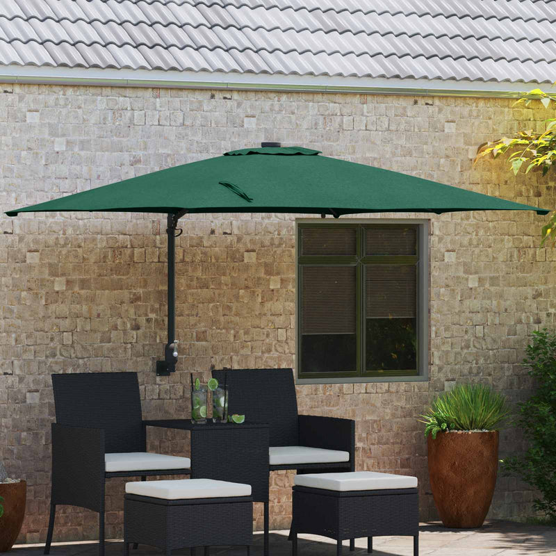 Chargez l'image dans la visionneuse de la galerie, Vidaxl tuinparasol groen 248,5 x 247,5 x 160 cm polyester en staal