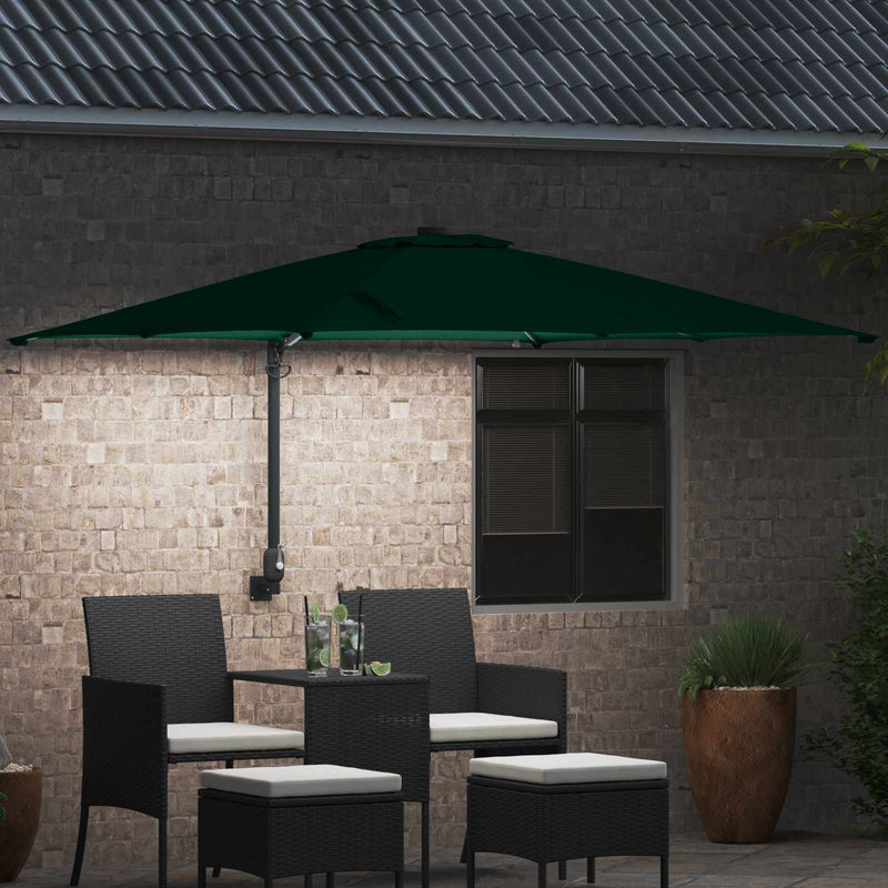 Chargez l'image dans la visionneuse de la galerie, Vidaxl tuinparasol groen 248,5 x 247,5 x 160 cm polyester en staal