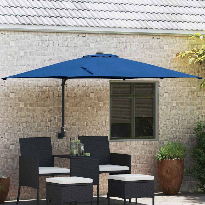 ギャラリービューアに画像をロードする, Vidaxl tuinparasol azurblauw 248,5 x 247,5 x 160 cm polyester en staal