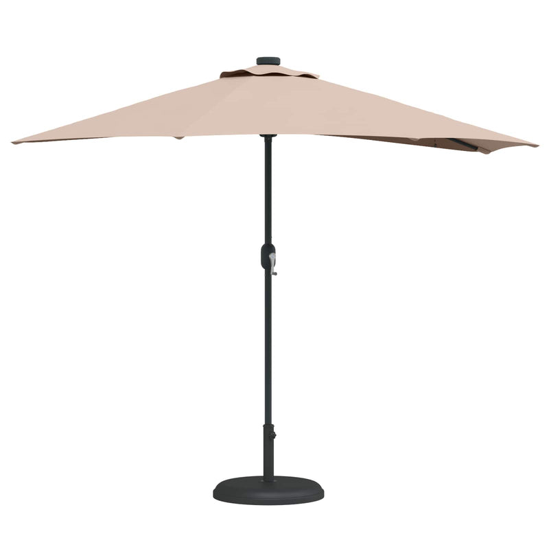 Chargez l'image dans la visionneuse de la galerie, Vidaxl tuinparasol taupe 294 x 150 x 224 cm polyester en staal