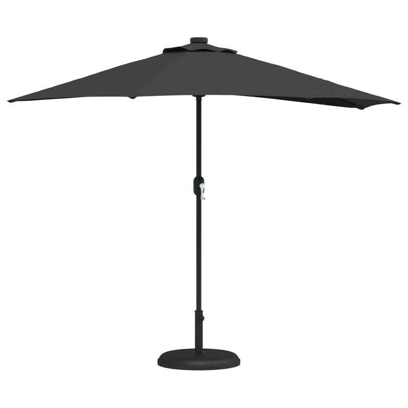 Chargez l'image dans la visionneuse de la galerie, Vidaxl tuinparasol zwart 294 x 150 x 224 cm polyester en staal