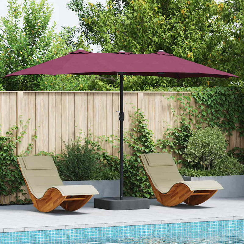 Chargez l'image dans la visionneuse de la galerie, Vidaxl tuinparasol bordeaux rood 385 x 209 x 244 cm polyester en staal