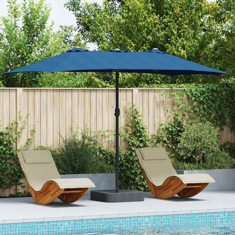 Chargez l'image dans la visionneuse de la galerie, Vidaxl tuinparasol azurblauw 385 x 209 x 244 cm polyester en staal