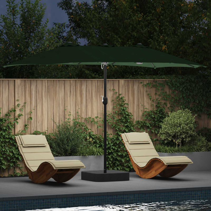 Chargez l'image dans la visionneuse de la galerie, Vidaxl tuinparasol groen 385 x 209 x 244 cm polyester