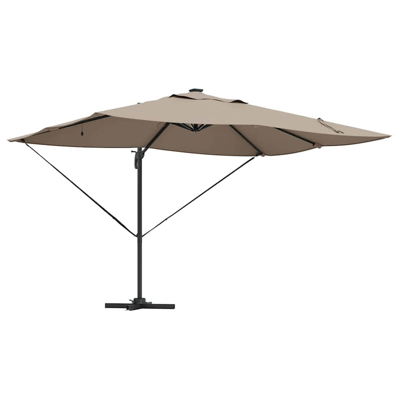 Chargez l'image dans la visionneuse de la galerie, Vidaxl parasol taupe 352 x 251 x 265 cm polyester en aluminium