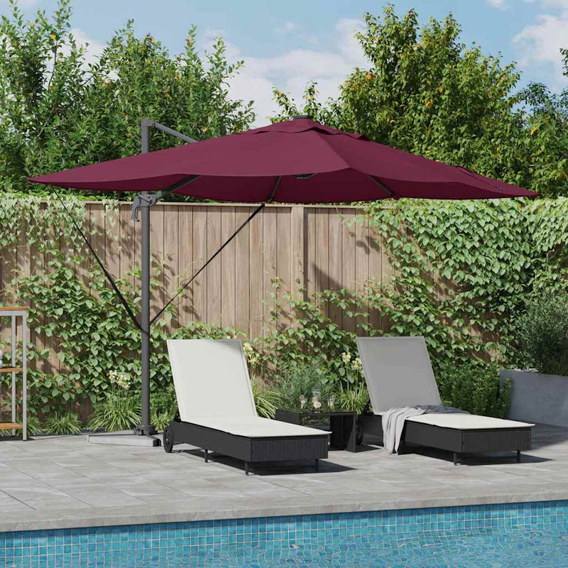 Chargez l'image dans la visionneuse de la galerie, Vidaxl parasol bordeaux rood 352 x 251 x 265 cm polyester en aluminium