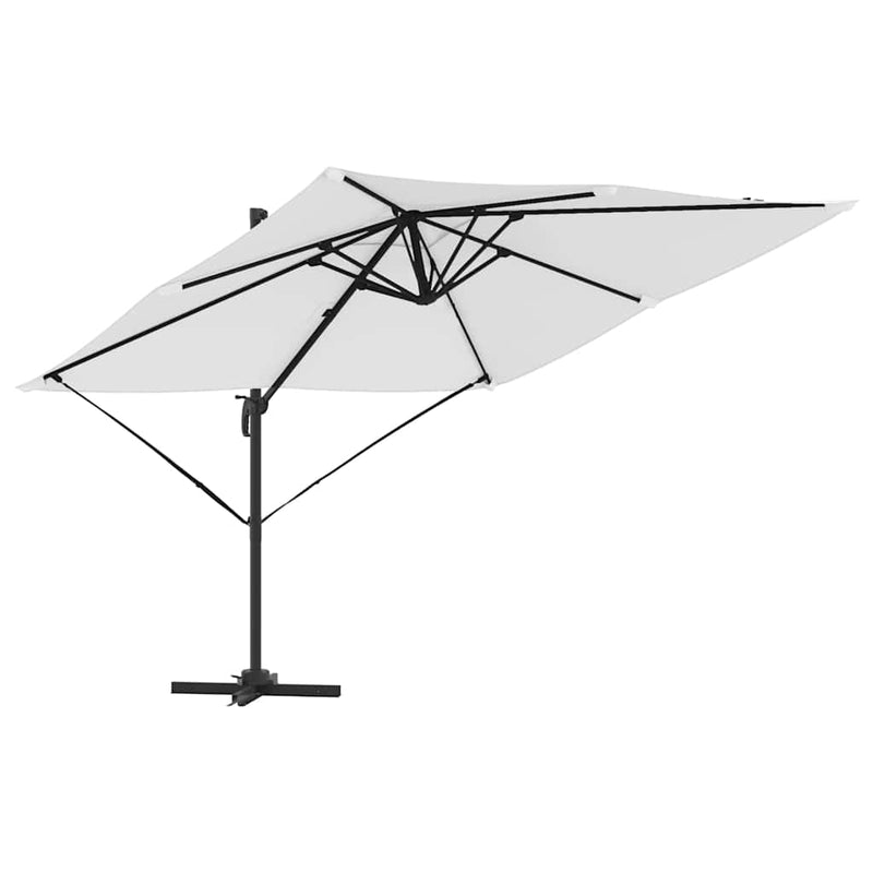 Afbeelding laden in galerijviewer, Vidaxl roma parasol beige 286 x 284 x 265 cm aluminium en polyester