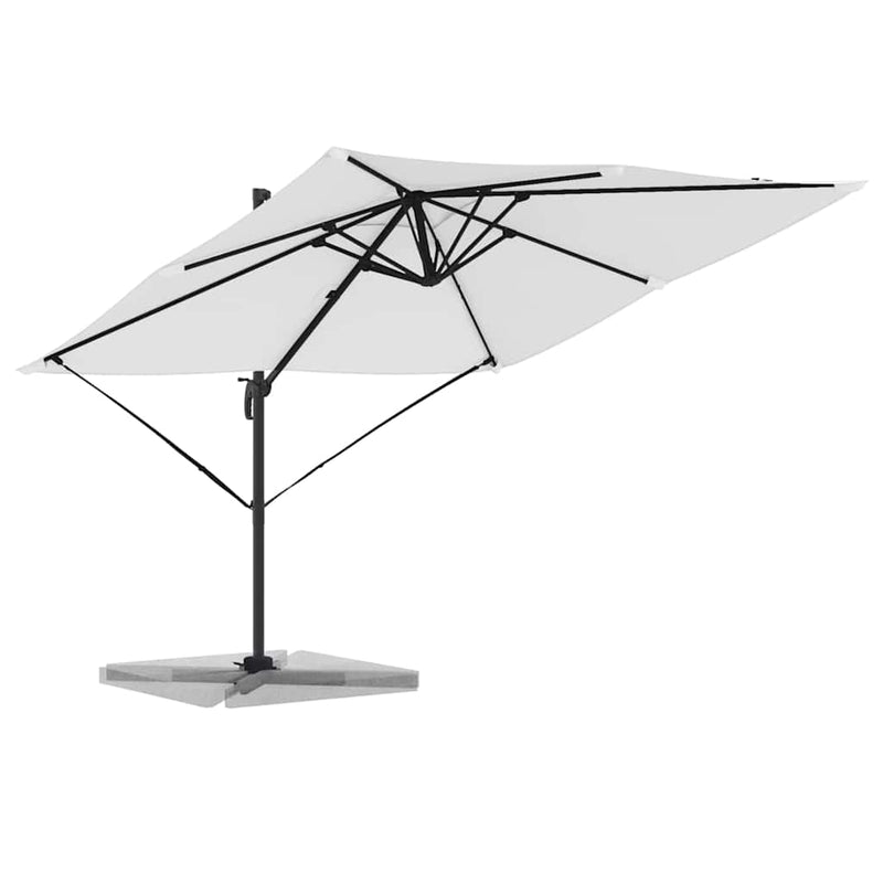 Afbeelding laden in galerijviewer, Vidaxl roma parasol beige 286 x 284 x 265 cm aluminium en polyester