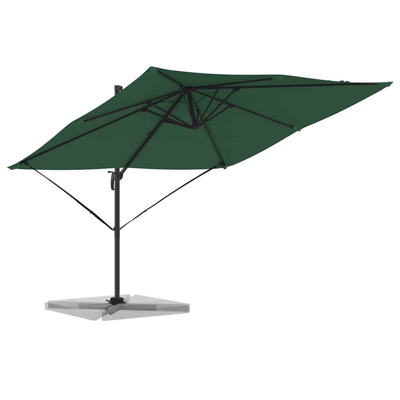 Afbeelding laden in galerijviewer, Vidaxl roma parasol groen 286 x 284 x 265 cm aluminium en polyester