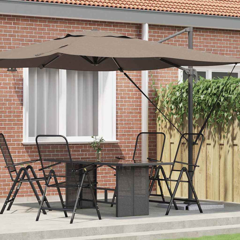 ギャラリービューアに画像をロードする, Vidaxl roma parasol taupe 286 x 284 x 265 cm aluminium en polyester