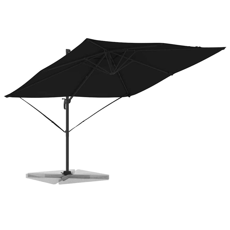 ギャラリービューアに画像をロードする, Vidaxl roma parasol zwart 286 x 284 x 265 cm aluminium en polyester