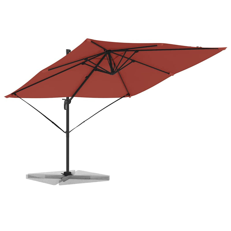 ギャラリービューアに画像をロードする, Vidaxl roma parasol rood 286 x 284 x 265 cm aluminium en polyester