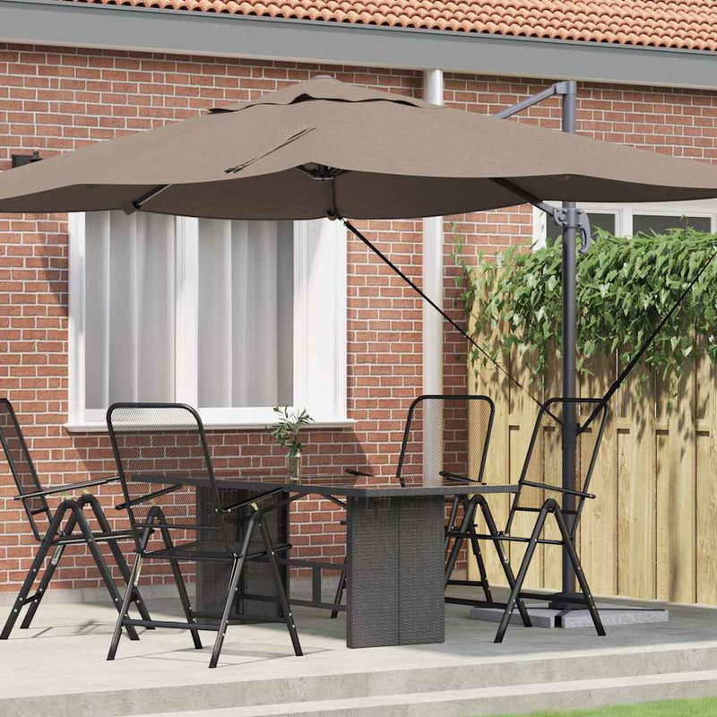 ギャラリービューアに画像をロードする, Vidaxl parasol taupe 351 x 250 x 260 cm polyester en aluminium