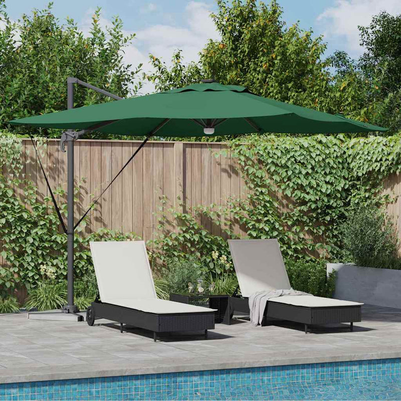 ギャラリービューアに画像をロードする, Vidaxl roma parasol groen 286 x 284 x 270 cm aluminium en polyester
