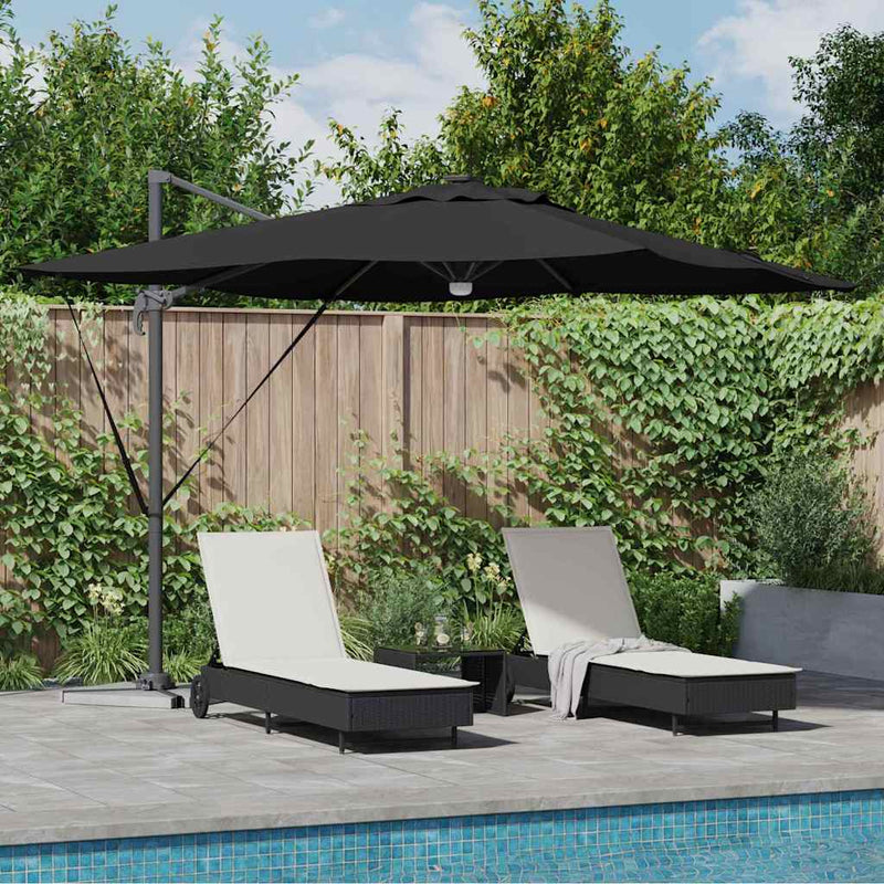 ギャラリービューアに画像をロードする, Vidaxl roma parasol zwart 286 x 284 x 270 cm aluminium en polyester
