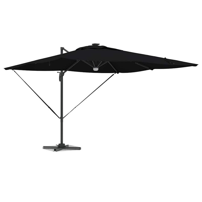 ギャラリービューアに画像をロードする, Vidaxl roma parasol zwart 286 x 284 x 270 cm aluminium en polyester