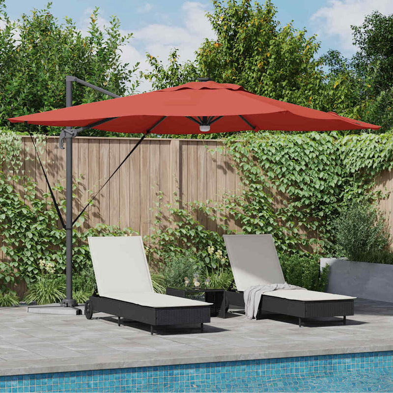 ギャラリービューアに画像をロードする, Vidaxl roma parasol rood 286 x 284 x 270 cm aluminium en polyester