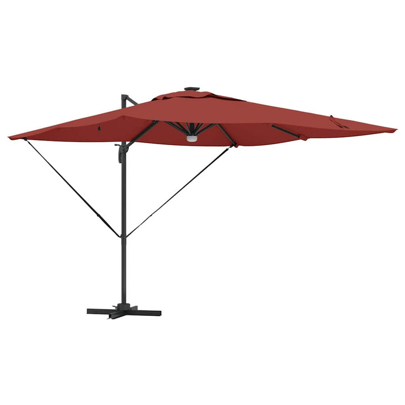 ギャラリービューアに画像をロードする, Vidaxl roma parasol rood 286 x 284 x 270 cm aluminium en polyester