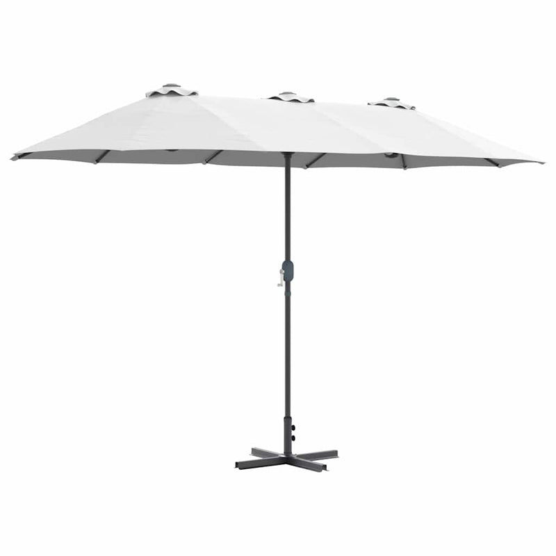 ギャラリービューアに画像をロードする, Vidaxl tuinparasol zand 370 x 197 x 239 cm polyester en aluminium