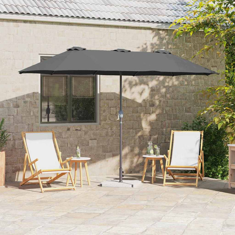 Afbeelding laden in galerijviewer, Vidaxl tuinparasol antraciet 370 x 197 x 239 cm polyester en aluminium