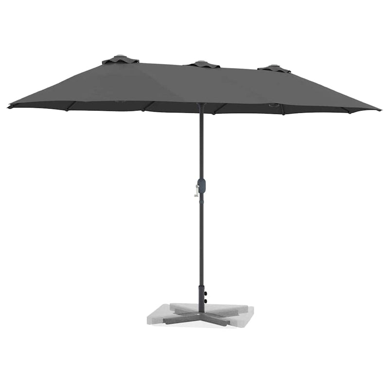 Afbeelding laden in galerijviewer, Vidaxl tuinparasol antraciet 370 x 197 x 239 cm polyester en aluminium