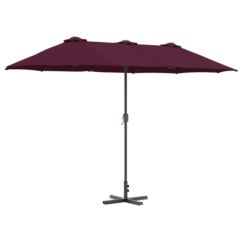 Afbeelding laden in galerijviewer, Vidaxl tuinparasol bordeaux rood 370 x 197 x 239 cm